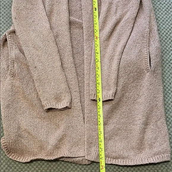 Tan Open Front Cardigan - Picture 7 of 7